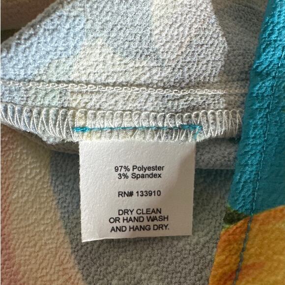 Show Me Your Mumu Off Shoulder Banana Graphic Print Mini Dress Teal Yellow Sz XL - Picture 11 of 13